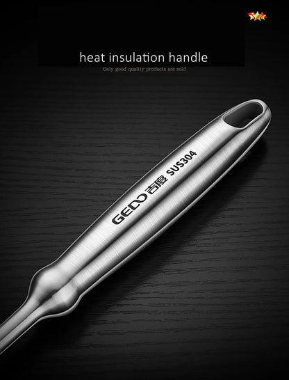 Stainless Steel Spatula - 2 in 1 Round Scoop Shovel with Heat Insulation Handle - ZOOMNSTORE