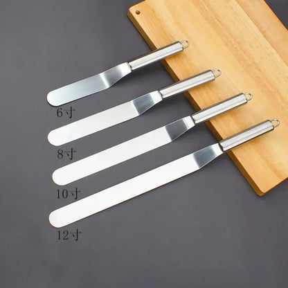 Stainless Steel Icing Spatula Set - 681012 Inch Cake Decorating Tools - ZOOMNSTORE