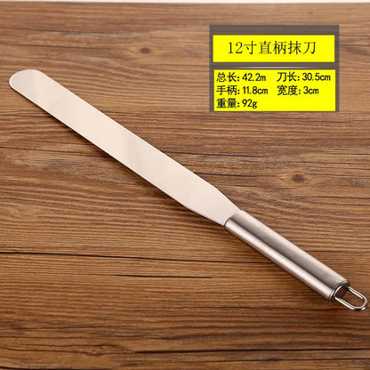 Stainless Steel Icing Spatula Set - 681012 Inch Cake Decorating Tools - ZOOMNSTORE
