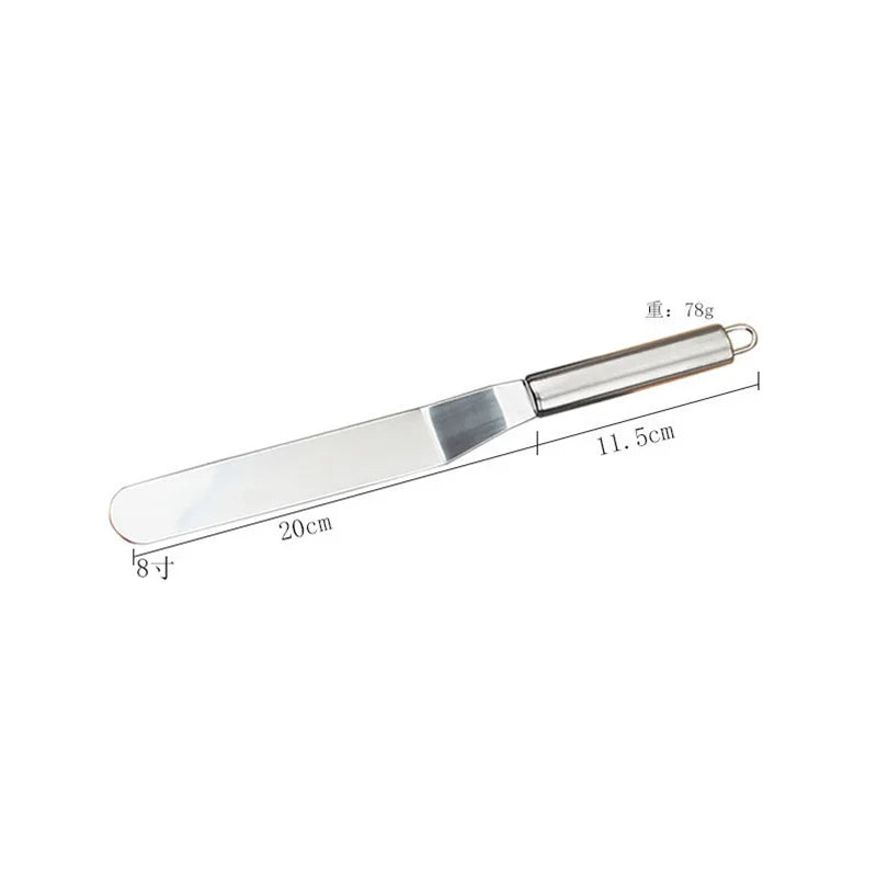Stainless Steel Icing Spatula Set - 681012 Inch Cake Decorating Tools - ZOOMNSTORE