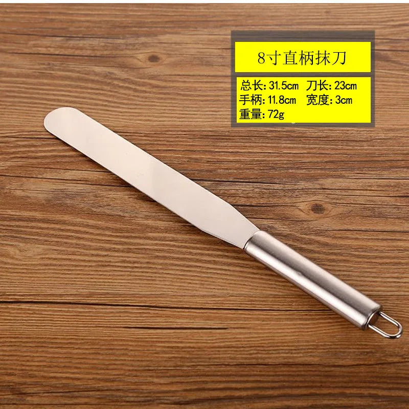 Stainless Steel Icing Spatula Set - 681012 Inch Cake Decorating Tools - ZOOMNSTORE