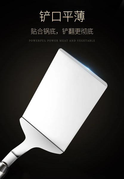 304 Stainless Steel Spatula - Non-Stick Barbecue Tongs with Wood Handle - ZOOMNSTORE