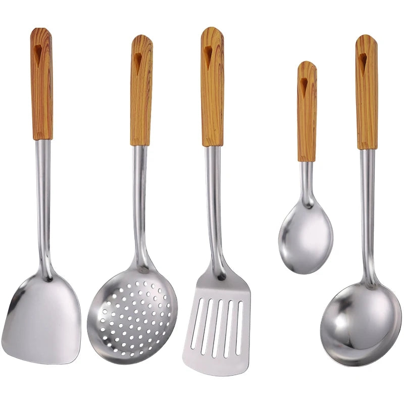 Stainless Steel Spatula With Wood Handle – Heat Resistant Cooking Shovel Ladle - ZOOMNSTORE