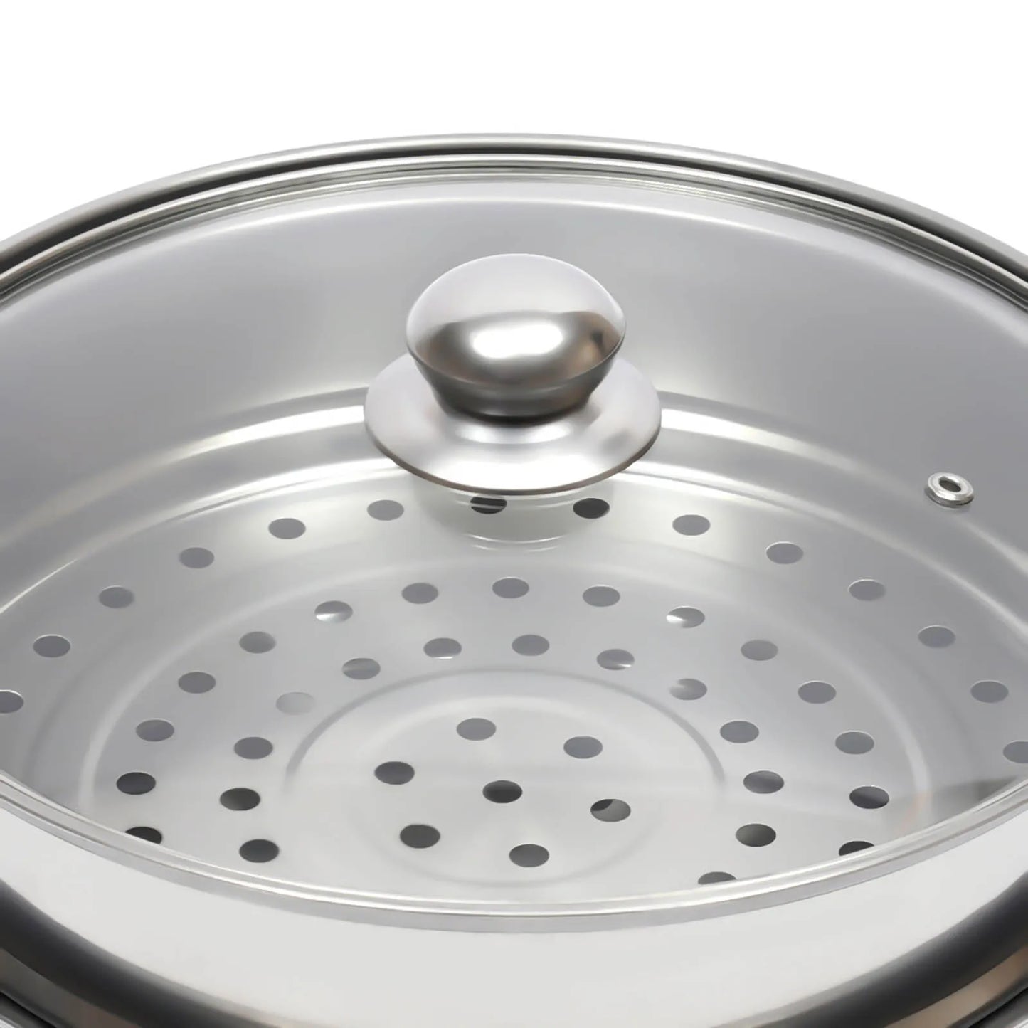 3-Tier Stainless Steel Steamer Pot Set with Glass Lid - 11 Large Cooking Cooker - ZOOMNSTORE