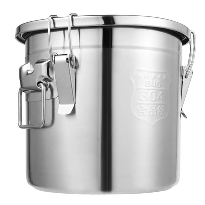 Stainless Steel Cereal Container - 12L Airtight Rice and Oil Storage Bucket - ZOOMNSTORE