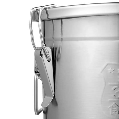 Stainless Steel Cereal Container - 12L Airtight Rice and Oil Storage Bucket - ZOOMNSTORE