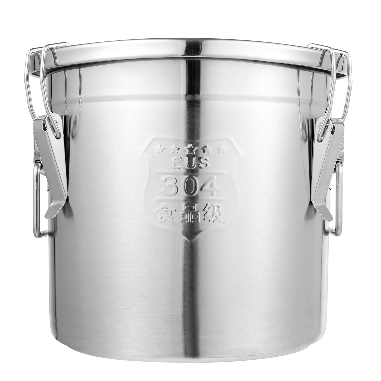 Stainless Steel Cereal Container - 12L Airtight Rice and Oil Storage Bucket - ZOOMNSTORE