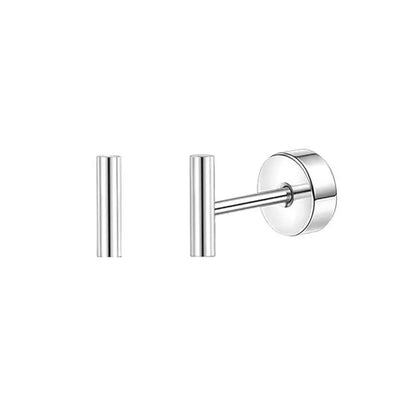 Stainless Steel Stud Earrings – Heart Moon Cartilage Ball Studs for Women’s Body Piercing - ZOOMNSTORE