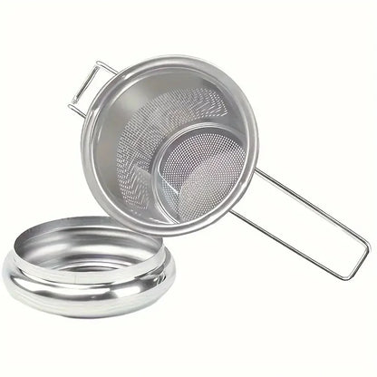 Stainless Steel Tea Filter - Premium Folding Handle Infuser with Lid, Anti-Scald - ZOOMNSTORE