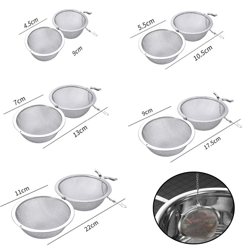 Stainless Steel Tea Infuser - Locking Tea Sphere Spice Ball Mesh Filter Strainer - ZOOMNSTORE