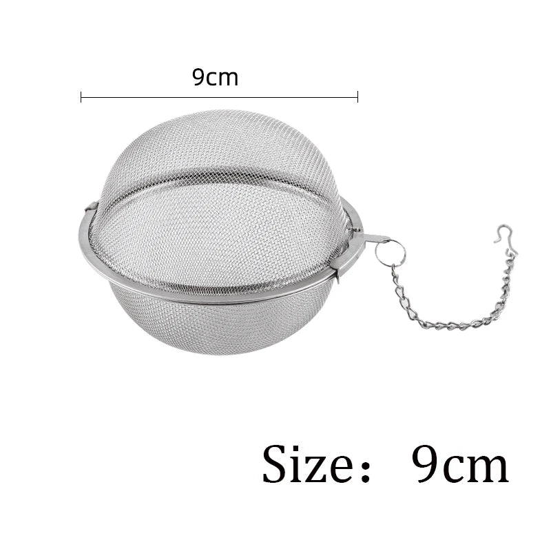 Stainless Steel Tea Infuser - Locking Tea Sphere Spice Ball Mesh Filter Strainer - ZOOMNSTORE