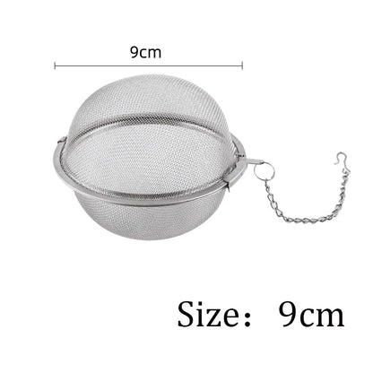 Stainless Steel Tea Infuser - Locking Tea Sphere Spice Ball Mesh Filter Strainer - ZOOMNSTORE