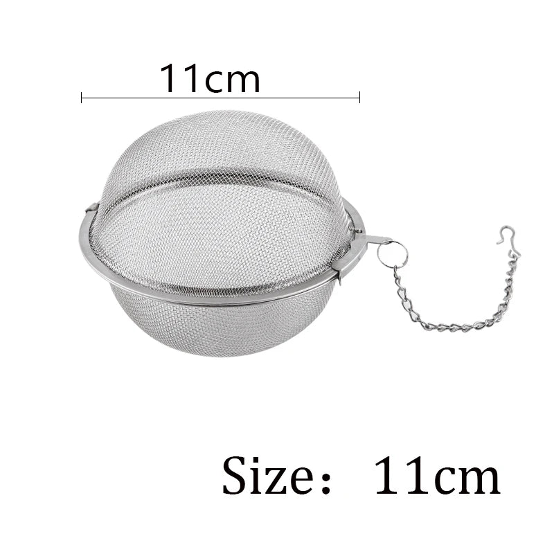 Stainless Steel Tea Infuser - Locking Tea Sphere Spice Ball Mesh Filter Strainer - ZOOMNSTORE