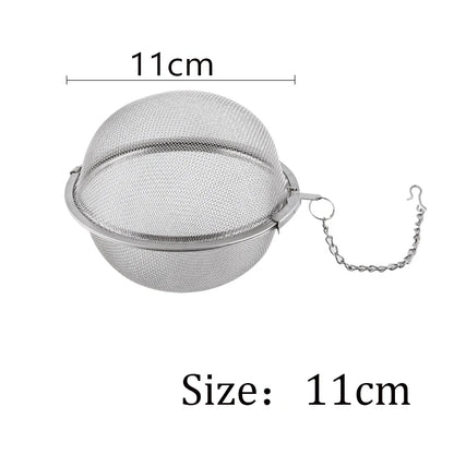 Stainless Steel Tea Infuser - Locking Tea Sphere Spice Ball Mesh Filter Strainer - ZOOMNSTORE