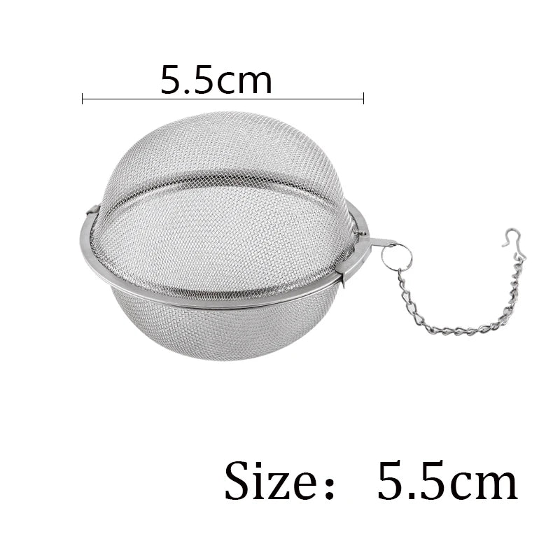 Stainless Steel Tea Infuser - Locking Tea Sphere Spice Ball Mesh Filter Strainer - ZOOMNSTORE