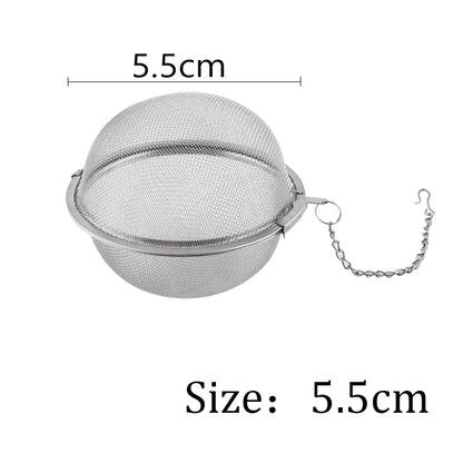 Stainless Steel Tea Infuser - Locking Tea Sphere Spice Ball Mesh Filter Strainer - ZOOMNSTORE