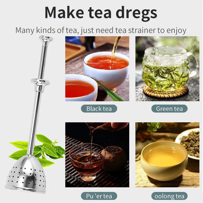 Stainless Steel Tea Infuser - Mesh Tea Strainer With Long Handle, Reusable Filter - ZOOMNSTORE