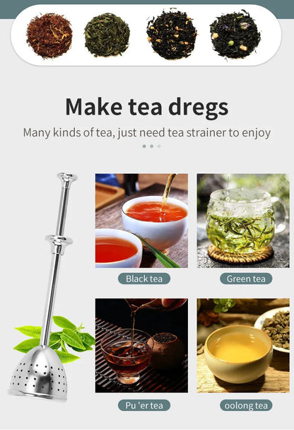 Stainless Steel Tea Infuser - Mesh Tea Strainer With Long Handle, Reusable Filter - ZOOMNSTORE