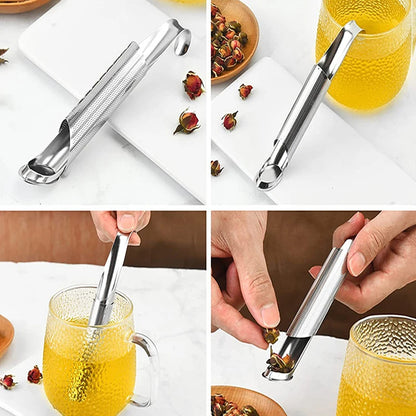 Stainless Steel Tea Infuser - Mesh Tea Strainer With Long Handle, Reusable Filter - ZOOMNSTORE