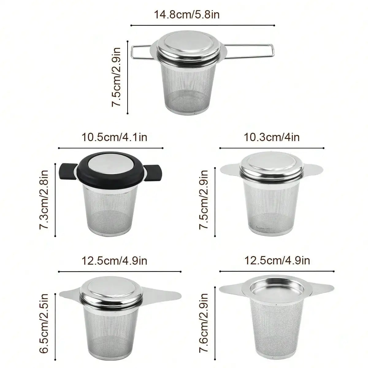Stainless Steel Tea Infuser with Handle | Reusable Fine Mesh Tea Strainer Basket - ZOOMNSTORE