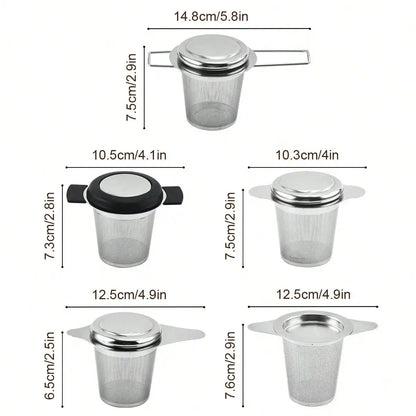 Stainless Steel Tea Infuser with Handle | Reusable Fine Mesh Tea Strainer Basket - ZOOMNSTORE