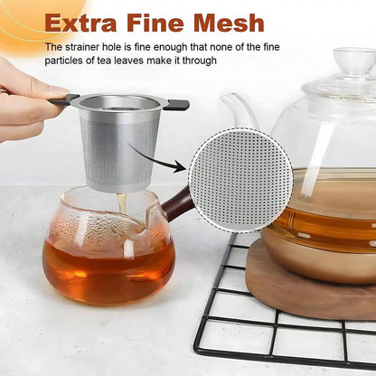 Stainless Steel Tea Infuser with Handle | Reusable Fine Mesh Tea Strainer Basket - ZOOMNSTORE