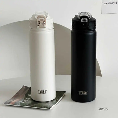 Stainless Steel Thermos - Vacuum Flask 600ML/750ML Leak-Proof Thermal Water Bottle - ZOOMNSTORE