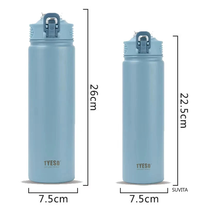 Stainless Steel Thermos - Vacuum Flask 600ML/750ML Leak-Proof Thermal Water Bottle - ZOOMNSTORE