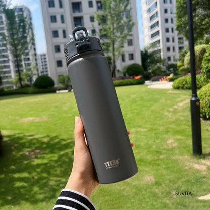 Stainless Steel Thermos - Vacuum Flask 600ML/750ML Leak-Proof Thermal Water Bottle - ZOOMNSTORE