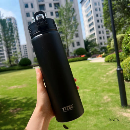 Stainless Steel Thermos - Vacuum Flask 600ML/750ML Leak-Proof Thermal Water Bottle - ZOOMNSTORE