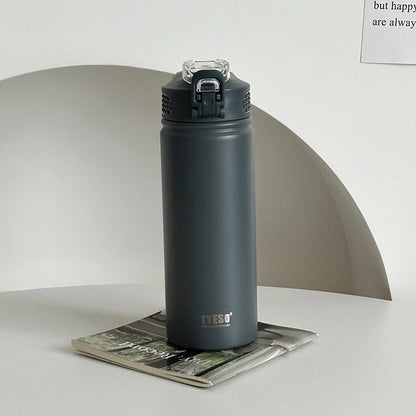 Stainless Steel Thermos - Vacuum Flask 600ML/750ML Leak-Proof Thermal Water Bottle - ZOOMNSTORE