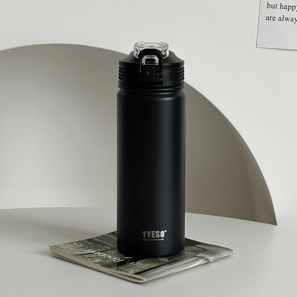 Stainless Steel Thermos - Vacuum Flask 600ML/750ML Leak-Proof Thermal Water Bottle - ZOOMNSTORE