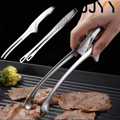 Stainless Steel Tongs - Long Handle BBQ Food Tongs | Non Slip Kitchen Cooking Tools - ZOOMNSTORE