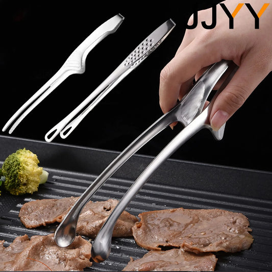Stainless Steel Tongs - Long Handle BBQ Food Tongs | Non Slip Kitchen Cooking Tools - ZOOMNSTORE