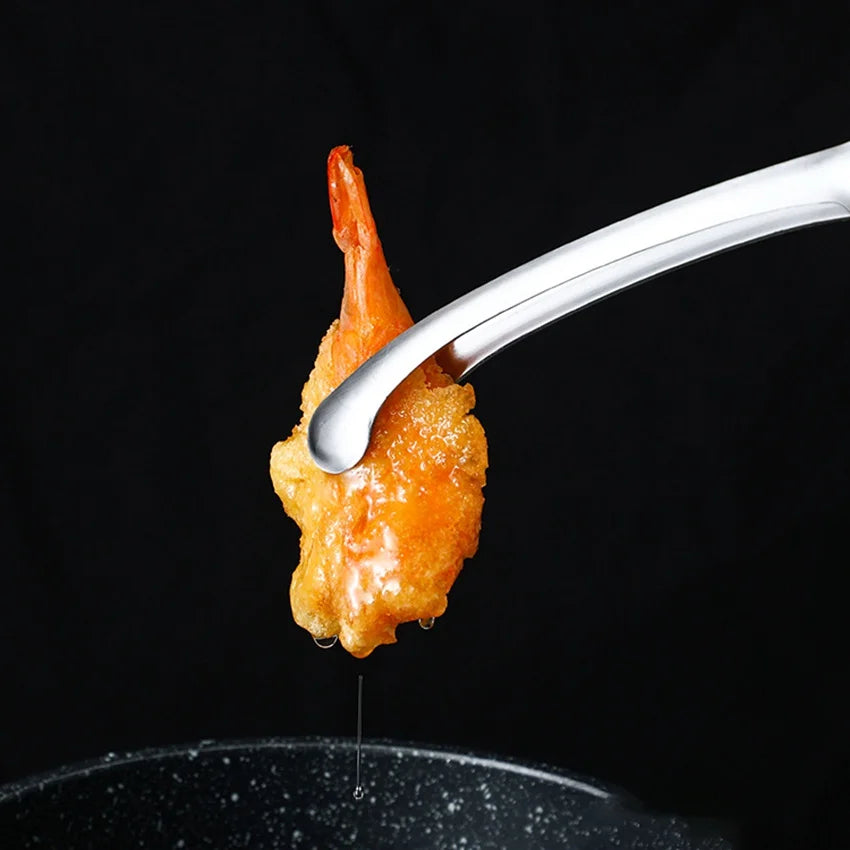 Stainless Steel Tongs - Long Handle BBQ Food Tongs | Non Slip Kitchen Cooking Tools - ZOOMNSTORE