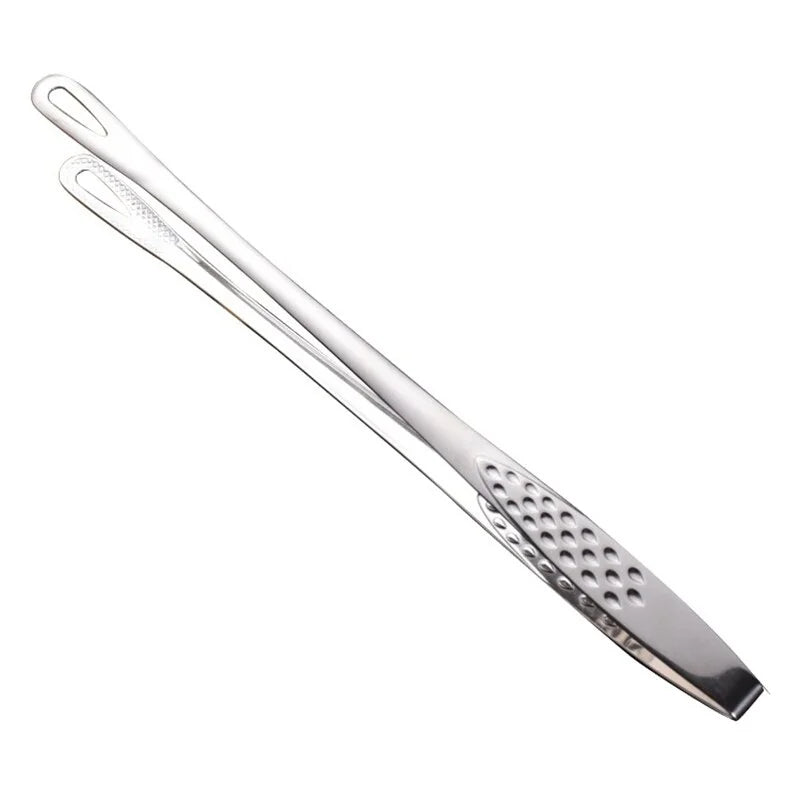 Stainless Steel Tongs - Long Handle BBQ Food Tongs | Non Slip Kitchen Cooking Tools - ZOOMNSTORE