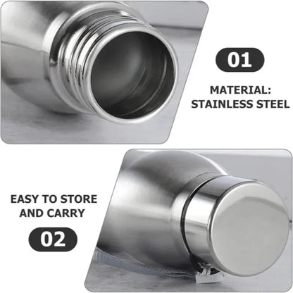 Stainless Steel Vacuum Flask - 1000ml Double Wall Bottle | Leak Proof, Insulated - ZOOMNSTORE