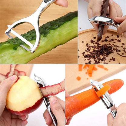 Stainless Steel Vegetable Peeler – Multifunctional Potato Peeler | Easy Hold Fruit Tools - ZOOMNSTORE