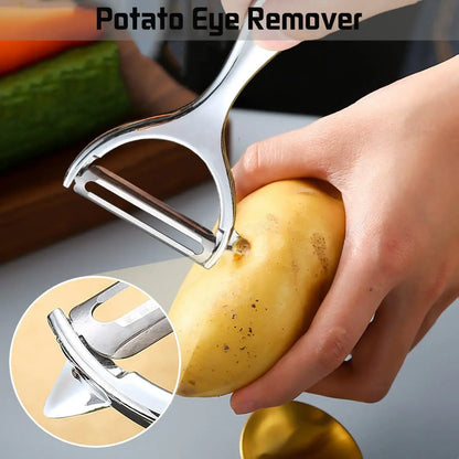 Stainless Steel Vegetable Peeler – Multifunctional Potato Peeler | Easy Hold Fruit Tools - ZOOMNSTORE