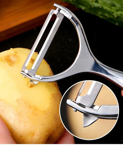 Stainless Steel Vegetable Peeler – Multifunctional Potato Peeler | Easy Hold Fruit Tools - ZOOMNSTORE