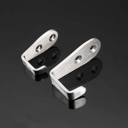 Heavy Duty Stainless Steel Wall Hooks - Waterproof Double Hole Sticky Hooks for Bathroom Towel Key Coat Bag - ZOOMNSTORE