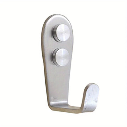 Heavy Duty Stainless Steel Wall Hooks - Waterproof Double Hole Sticky Hooks for Bathroom Towel Key Coat Bag - ZOOMNSTORE