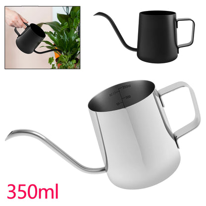 Stainless Steel Watering Can - 350ML Long Spout Garden Pot With Ergonomic Handle - ZOOMNSTORE
