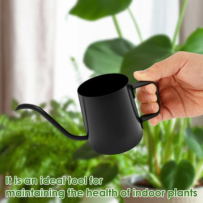 Stainless Steel Watering Can - 350ML Long Spout Garden Pot With Ergonomic Handle - ZOOMNSTORE