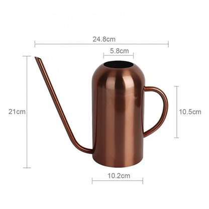 Stainless Steel Watering Can - 1500ml Long Spout Durable Garden Water Can - ZOOMNSTORE