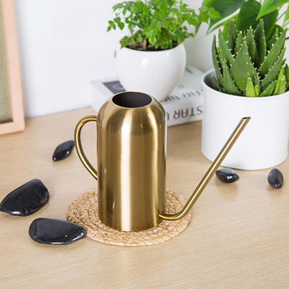 Stainless Steel Watering Can - 1500ml Long Spout Durable Garden Water Can - ZOOMNSTORE