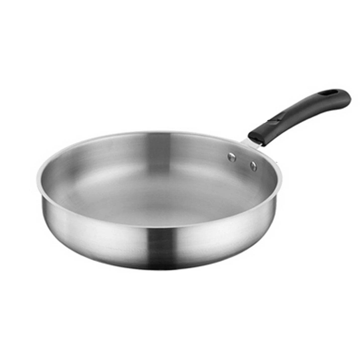 Stainless Steel Wok - Thickened Non Stick Pan With Extended Handle For Gas Stove - ZOOMNSTORE