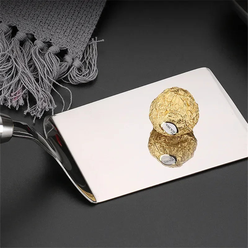 Stainless Steel BBQ Turner - Square Head Spatula with Wood Handle for Cooking - ZOOMNSTORE