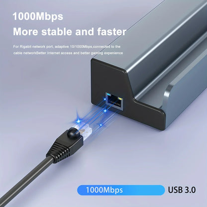Steam Deck Dock 6-in-1 Docking Station | USB 3.0 Hub, 4K HDMI Output & Gigabit Ethernet - ZOOMNSTORE
