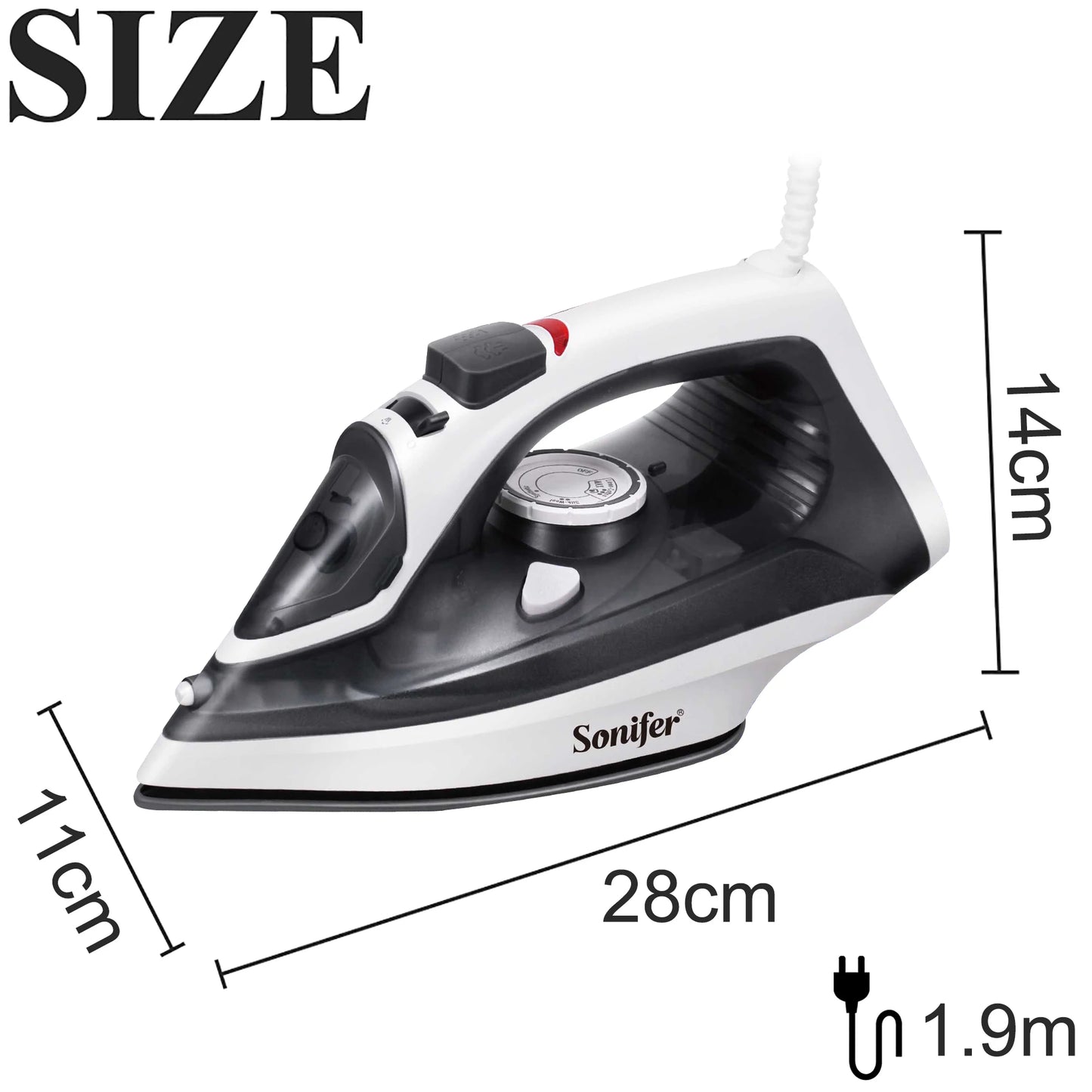 Steam Iron Electric Steamer SF-9080 | Ceramic Soleplate & Burst Steam Function - ZOOMNSTORE